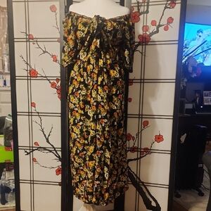 City Chic Floral Print Dress